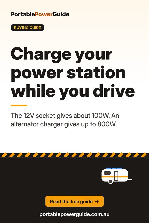 Charging from the car: Portable Power Guide summary graphic