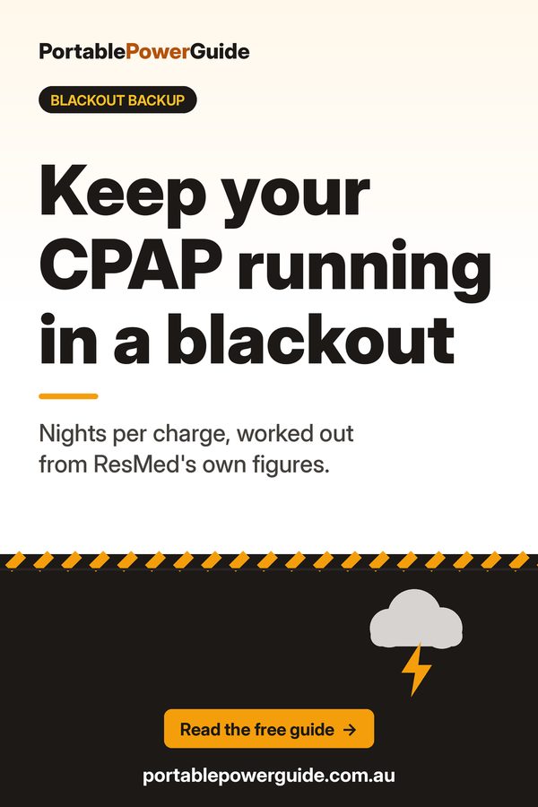 CPAP on a power station: Portable Power Guide summary graphic