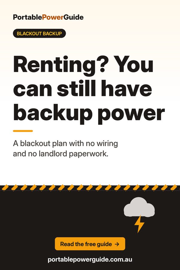 Backup power for renters: Portable Power Guide summary graphic