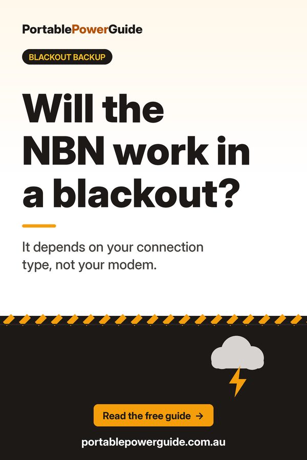 Keeping the NBN on in a blackout: Portable Power Guide summary graphic
