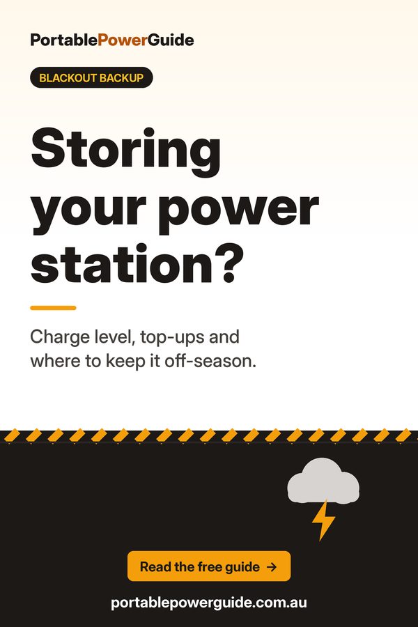 Storing a power station off-season: Portable Power Guide summary graphic